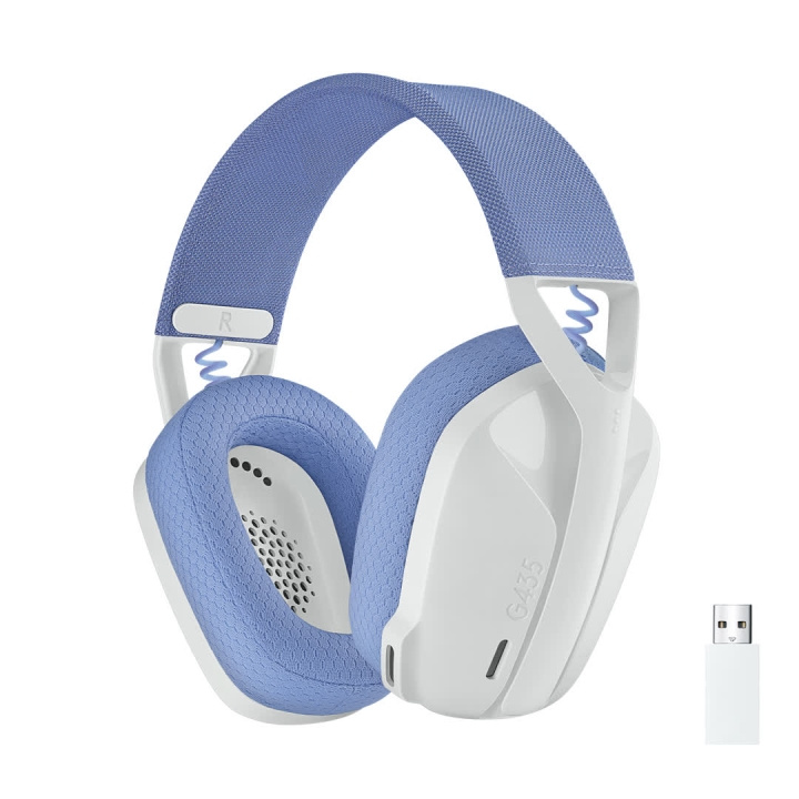 Logitech G435 LIGHTSPEED Wireless Gaming Headset, White in de groep COMPUTERS & RANDAPPARATUUR / GAMING / Koptelefoon bij TP E-commerce Nordic AB (C44965)