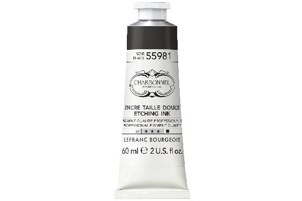 LB Charbonnel Charbo Ink 60Ml Black 55981, 276 in de groep SPORT, VRIJE TIJD & HOBBY / Hobby / Schilderen & tekenen / Kunstenaarkleuren / Printing inks bij TP E-commerce Nordic AB (C45130)