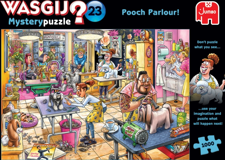 Wasgij Mystery 23 Pooch Parlor Mystery Pussel 1000 bitar in de groep SPEELGOED, KINDER- & BABYPRODUCTEN / Speelgoed / Puzzels bij TP E-commerce Nordic AB (C46865)