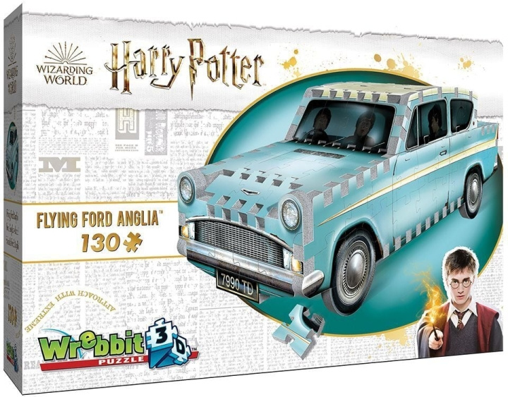 Wrebbit Flying Ford Anglia 3D-pussel, 130 bitar in de groep SPORT, VRIJE TIJD & HOBBY / Hobby / Puzzel bij TP E-commerce Nordic AB (C46890)