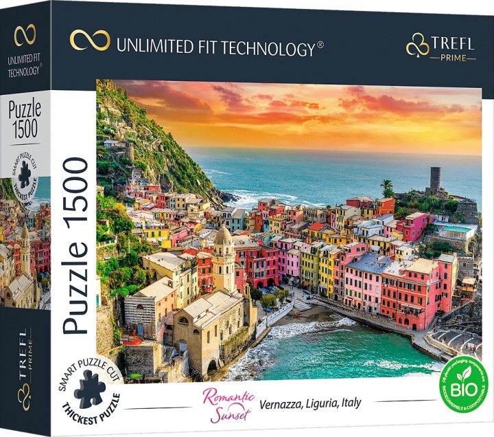 TREFL Prime Vernazza, Ligurien, Italien pussel, 1500 bitar in de groep SPORT, VRIJE TIJD & HOBBY / Hobby / Puzzel bij TP E-commerce Nordic AB (C46905)