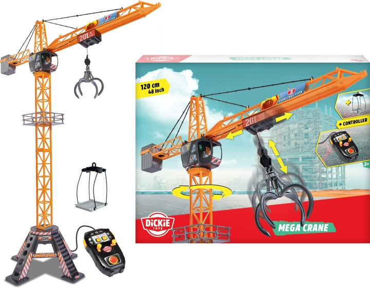 Dickie Toys Mega Crane - fjärrstyrd kran in de groep SPEELGOED, KINDER- & BABYPRODUCTEN / Speelgoed / Klein huis en rollenspel bij TP E-commerce Nordic AB (C47291)