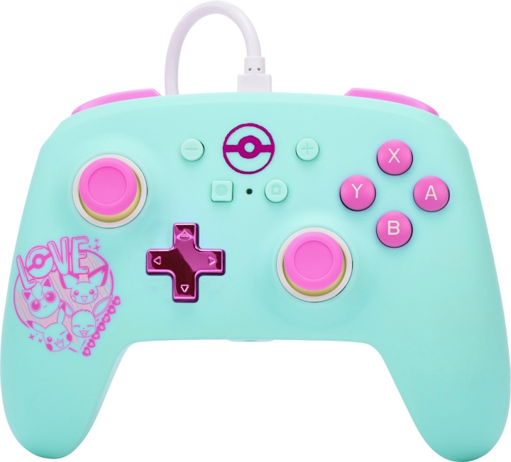 PowerA Enhanced Wired Controller, Pokémon: Sweet Friends, Switch in de groep HOME ELECTRONICS / Spelconsoles en accessoires / Nintendo Switch / Accessoires bij TP E-commerce Nordic AB (C47308)