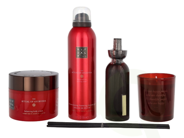 Rituals Ayurveda Set 610 ml Foaming Shower Gel 200ml/Fragrance Sticks 70ml/Body Cream 200ml/Candle 140gr in de groep BEAUTY & HEALTH / Cadeausets / Cadeausets voor haar bij TP E-commerce Nordic AB (C47483)