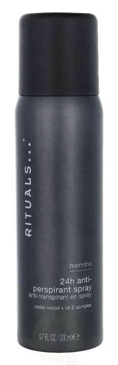 Rituals Homme 24H Anti-Perspirant Spray 200 ml Cedar Wood + Vit E Complex in de groep BEAUTY & HEALTH / Geuren & Parfum / Deodorant / Deodorant voor vrouwen bij TP E-commerce Nordic AB (C47579)