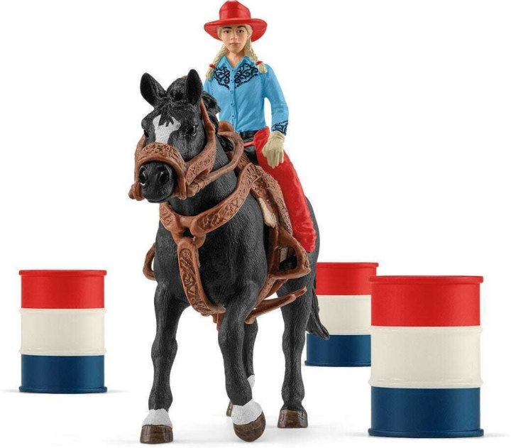 Schleich Farm World 42576 Cowgirl barrel racing in de groep SPEELGOED, KINDER- & BABYPRODUCTEN / Speelgoed / Figuren, Miniaturen & accessoires bij TP E-commerce Nordic AB (C47847)