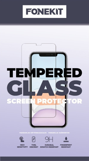 FoneKit härdat glas, iPhone 15 in de groep SMARTPHONE & TABLETS / Mobielbescherming / Apple / iPhone 15 bij TP E-commerce Nordic AB (C47951)