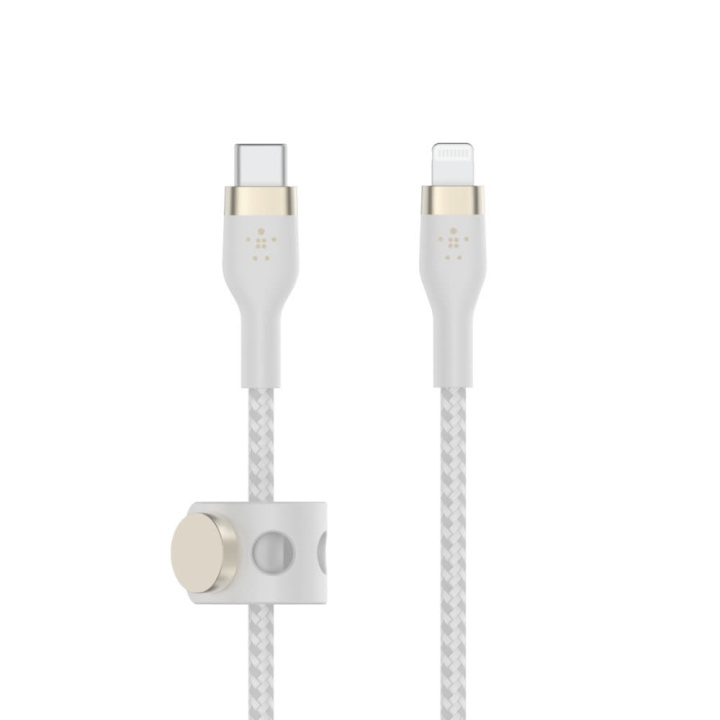 Belkin BOOST CHARGE USB-C to LTG Braided Silicon, 2m, White in de groep SMARTPHONE & TABLETS / Opladers & Kabels / Kabels / Kabels Lightning bij TP E-commerce Nordic AB (C48190)