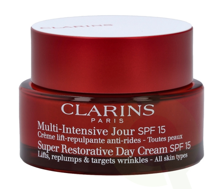 Clarins Super Restorative Day Cream SPF15 50 ml All Skin Types in de groep BEAUTY & HEALTH / Huidsverzorging / Gezicht / Gezichtscrèmes bij TP E-commerce Nordic AB (C48981)