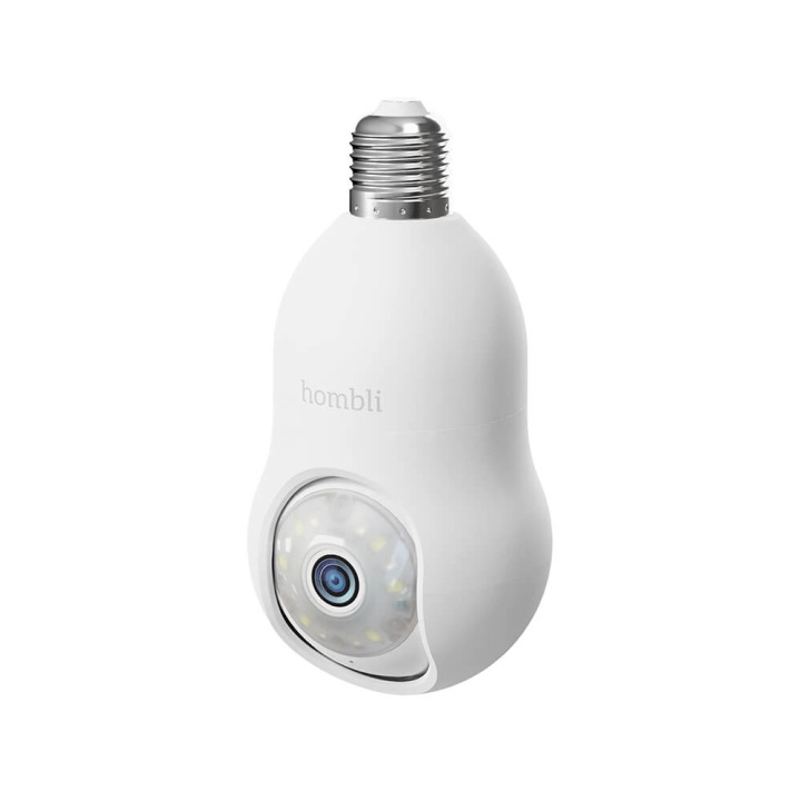 Hombli Smart Bulb Cam White in de groep HUISHOUDEN & TUIN / Alarm & Beveiliging / Beveiligingscamera\'s / Digitaal (netwerk) / Binnencamera\'s bij TP E-commerce Nordic AB (C49410)