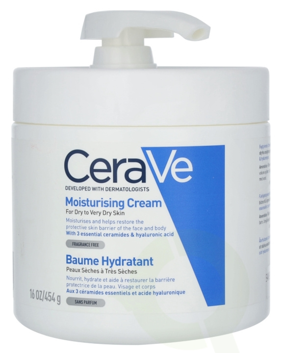 Cerave Moisturising Cream w/Pump 454 gr For Dry To Very Dry Skin in de groep BEAUTY & HEALTH / Huidsverzorging / Lichaamsverzorging / Body lotion bij TP E-commerce Nordic AB (C49616)