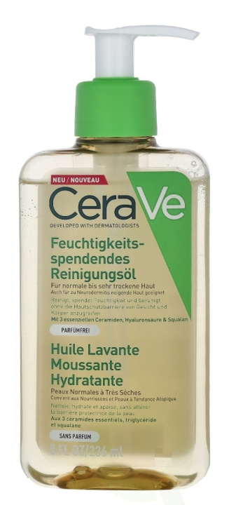 Cerave Hydrating Foaming Oil Cleanser 236 ml For Normal To Very Dry Skin in de groep BEAUTY & HEALTH / Huidsverzorging / Gezicht / Schoonmaak bij TP E-commerce Nordic AB (C49627)