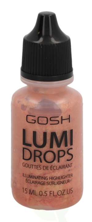 Gosh Lumi Drops Illuminating Highlighter 15 ml 004 Peach in de groep BEAUTY & HEALTH / Makeup / Make-up gezicht / Contour/Highlight bij TP E-commerce Nordic AB (C51690)