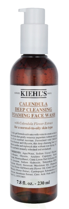 Kiehls Kiehl\'s Calendula Deep Cleansing Foaming Face Wash 230 ml For A Normal-To-Oily Skin Type in de groep BEAUTY & HEALTH / Huidsverzorging / Gezicht / Schoonmaak bij TP E-commerce Nordic AB (C52476)