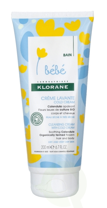 Klorane Bebe Cleansing Cold Cream - Flowers 200 ml Dry And Very Dry Skin in de groep BEAUTY & HEALTH / Huidsverzorging / Gezicht / Schoonmaak bij TP E-commerce Nordic AB (C52646)