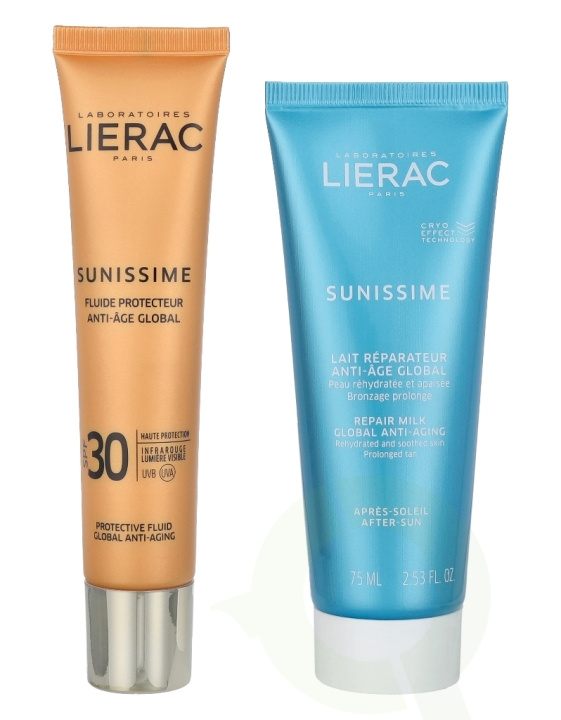 Lierac Paris Lierac Sunissime Protective SPF30+ Age Set 115 ml Face Fluid 40ml/After Sun Milk 75ml in de groep BEAUTY & HEALTH / Cadeausets / Cadeausets voor haar bij TP E-commerce Nordic AB (C53044)