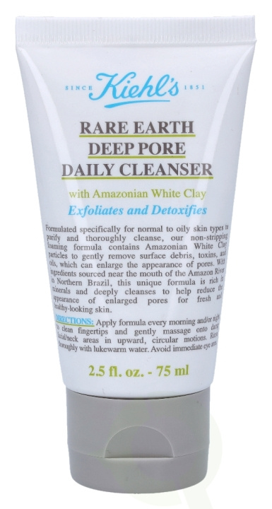 Kiehls Kiehl\'s Rare Earth Deep Pore Daily Cleanser 75 ml in de groep BEAUTY & HEALTH / Huidsverzorging / Gezicht / Schoonmaak bij TP E-commerce Nordic AB (C53236)