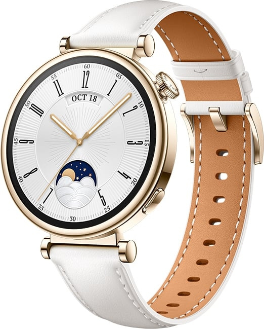 Huawei Watch GT4 Classic - Smartwatch, 41 mm, Guld/vit in de groep SPORT, VRIJE TIJD & HOBBY / Smartwatch & Activiteitsmeters / Smartwatches bij TP E-commerce Nordic AB (C54071)