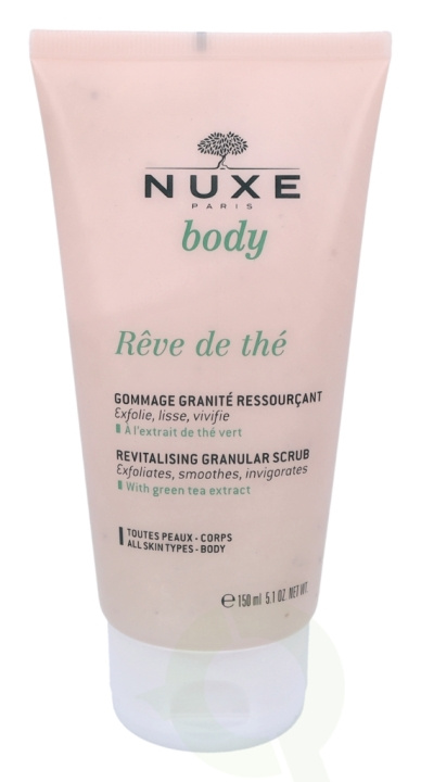 Nuxe Body Reve De The Revitalising Granular Scrub 150 ml Green Tea Extract in de groep BEAUTY & HEALTH / Huidsverzorging / Gezicht / Scrub / Peeling bij TP E-commerce Nordic AB (C54333)