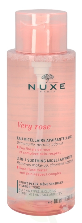 Nuxe Very Rose 3-In-1 Soothing Micellar Water 400 ml in de groep BEAUTY & HEALTH / Huidsverzorging / Gezicht / Gezichtswater en Facemist bij TP E-commerce Nordic AB (C54411)