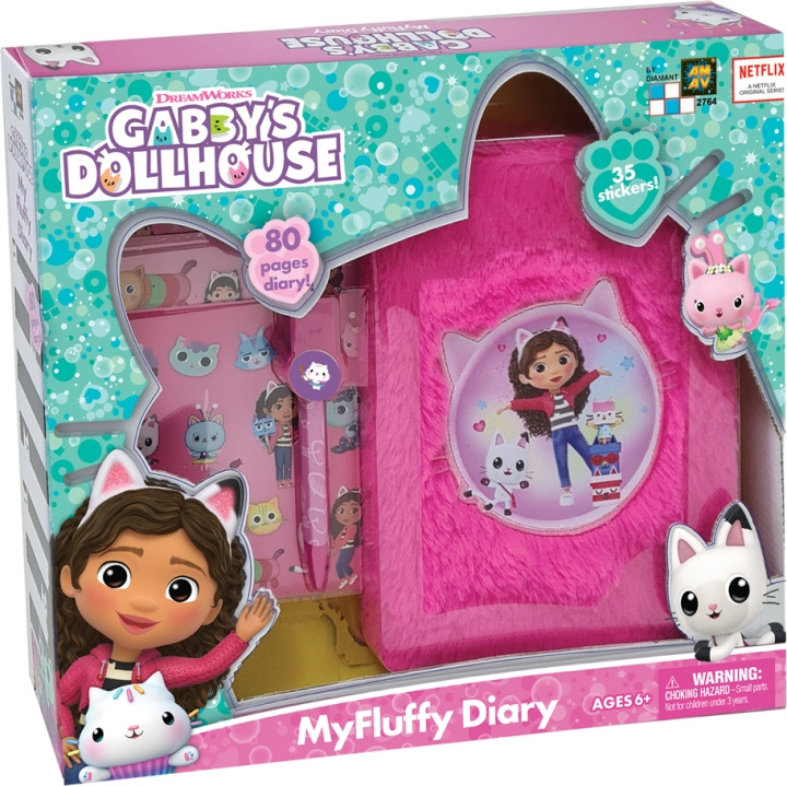 Gabby\'s Dollhouse - Mjukisdagbok in de groep SPEELGOED, KINDER- & BABYPRODUCTEN / Speelgoed / Tekenen & Tellen bij TP E-commerce Nordic AB (C55401)