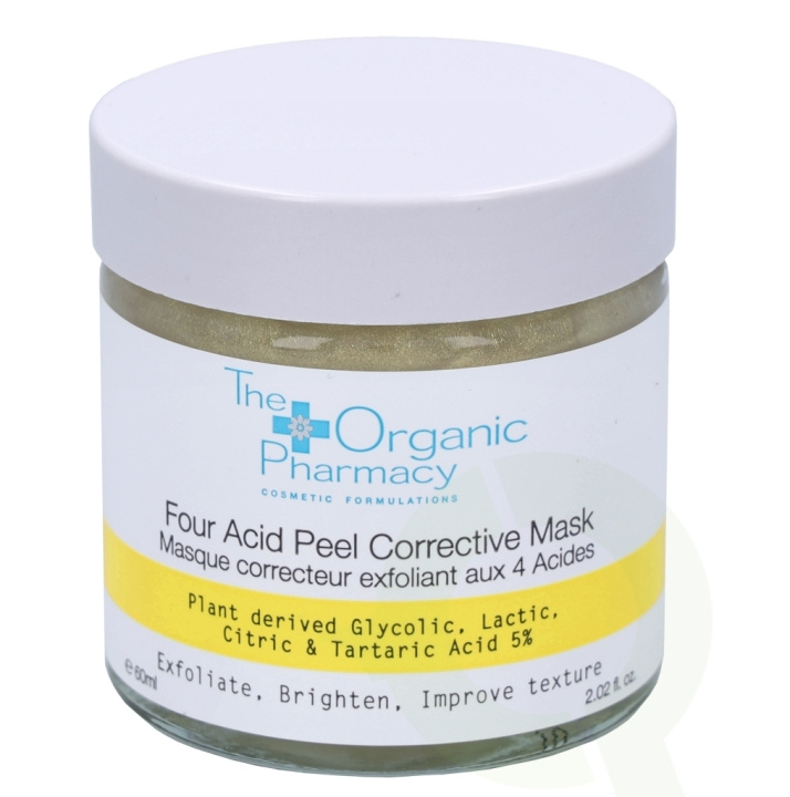 The Organic Pharmacy Four Acid Peel Corrective Mask 60 ml Plant Derk De Glycolic, Lactic, Citric & Tartaric Acid 5% in de groep BEAUTY & HEALTH / Huidsverzorging / Gezicht / Maskers bij TP E-commerce Nordic AB (C56262)