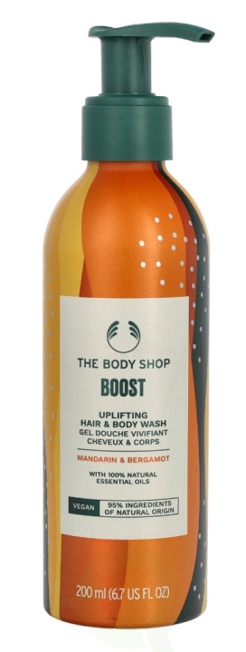 The Body Shop Boost Invigorating Hair & Body Wash 200 ml Mandarin & Bergamot in de groep BEAUTY & HEALTH / Huidsverzorging / Lichaamsverzorging / Bad- en douchegels bij TP E-commerce Nordic AB (C56369)