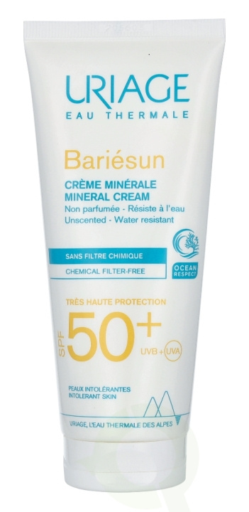 Uriage Bariesun Mineral Cream SPF50+ 100 ml Intolerant Skin in de groep BEAUTY & HEALTH / Huidsverzorging / Zonnebank / Zonnebescherming bij TP E-commerce Nordic AB (C56527)