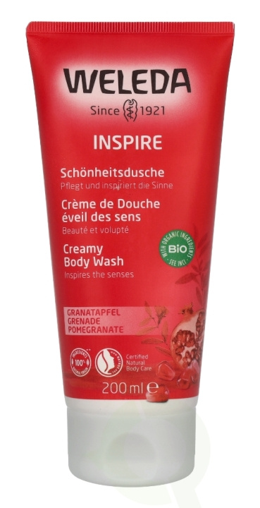 Weleda Inspire Pomegranate Creamy Body Wash 200 ml in de groep BEAUTY & HEALTH / Huidsverzorging / Lichaamsverzorging / Bad- en douchegels bij TP E-commerce Nordic AB (C56730)