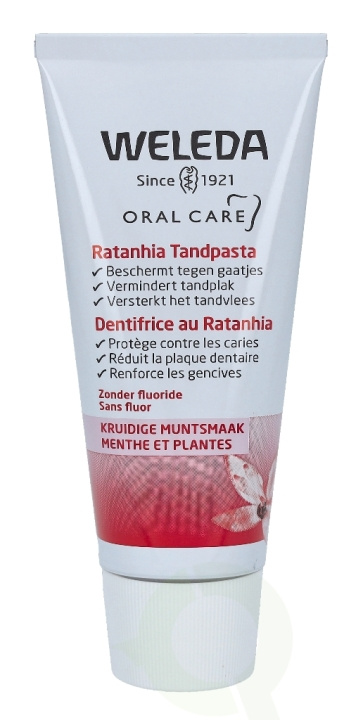 Weleda Ratanhia Toothpaste 75 ml in de groep BEAUTY & HEALTH / Mondverzorging / Whitening producten bij TP E-commerce Nordic AB (C56766)