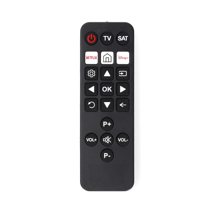 Nedis Universele Afstandsbediening | Voorgeprogrammeerd | 2 Apparaten | Disney + Button / Netflix Knop | Infrarood | Zwart in de groep HOME ELECTRONICS / Audio & Beeld / TV & Accessoires / Afstandsbedieningen bij TP E-commerce Nordic AB (C57012)