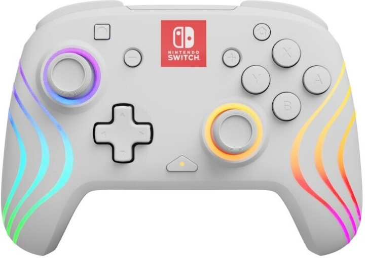 PDP Gaming Afterglow Wave Wireless Controller - trådlös spelkontroll, vit, Switch in de groep HOME ELECTRONICS / Spelconsoles en accessoires / Nintendo Switch / Accessoires bij TP E-commerce Nordic AB (C57283)