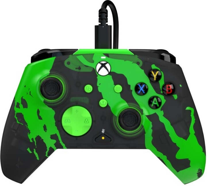 PDP Gaming Rematch Wired Controller - Jolt Green (Glow In Dark) - trådbunden spelkontroll, Xbox in de groep HOME ELECTRONICS / Spelconsoles en accessoires / Xbox Series X / Accessoires bij TP E-commerce Nordic AB (C57287)