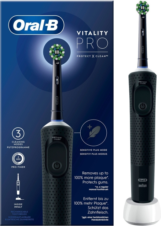 Oral B Vitality Pro Black - elektrisk tandborste, svart in de groep BEAUTY & HEALTH / Mondverzorging / Elektrische tandenborstels bij TP E-commerce Nordic AB (C57753)