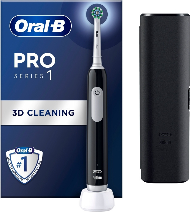 Oral B Pro Series 1 - elektrisk tandborste, svart in de groep BEAUTY & HEALTH / Mondverzorging / Elektrische tandenborstels bij TP E-commerce Nordic AB (C57819)