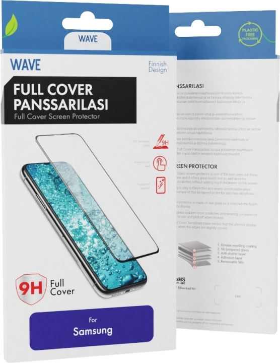 Wave heltäckande härdat glas, Samsung Galaxy S24 Ultra, svart ram in de groep SMARTPHONE & TABLETS / Mobielbescherming / Samsung bij TP E-commerce Nordic AB (C58902)