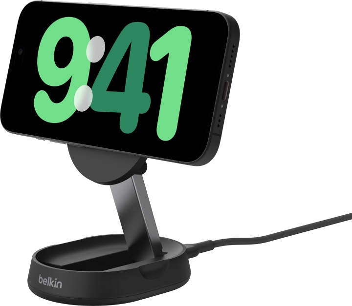 Belkin BoostCharge Pro Foldable Qi2 Laddningsdocka, svart in de groep SMARTPHONE & TABLETS / Opladers & Kabels / Draadloze Qi-oplader bij TP E-commerce Nordic AB (C58922)