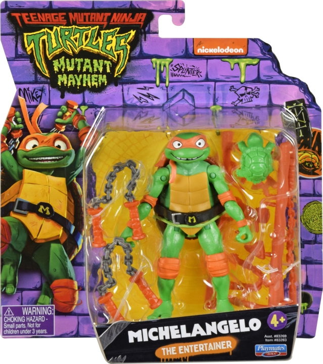 Teenage Mutant Ninja Turtles: Mutant Mayhem Michelangelo-figur in de groep SPEELGOED, KINDER- & BABYPRODUCTEN / Speelgoed / Figuren, Miniaturen & accessoires bij TP E-commerce Nordic AB (C59136)