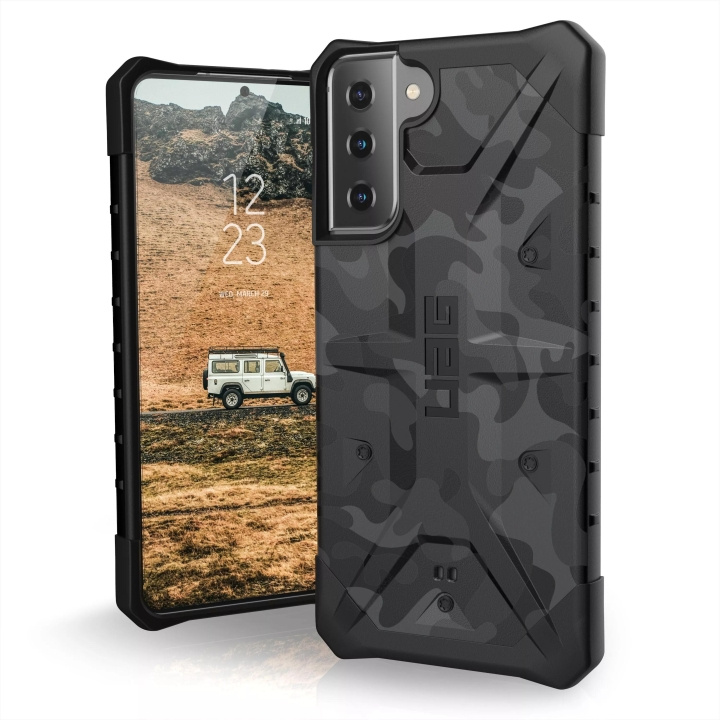 Urban Armor Gear Samsung Galaxy S21+ Pathfinder Case, Midnight Camo in de groep SMARTPHONE & TABLETS / Mobielbescherming / Samsung bij TP E-commerce Nordic AB (C59324)