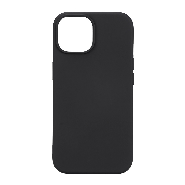 Essentials iPhone 15 silicone back cover, black in de groep SMARTPHONE & TABLETS / Mobielbescherming / Apple / iPhone 15 bij TP E-commerce Nordic AB (C59543)