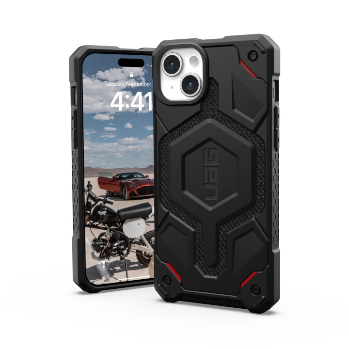 Urban Armor Gear iPhone 15 Plus Monarch Pro - Kevlar Black in de groep SMARTPHONE & TABLETS / Mobielbescherming / Apple / iPhone 15 bij TP E-commerce Nordic AB (C59740)