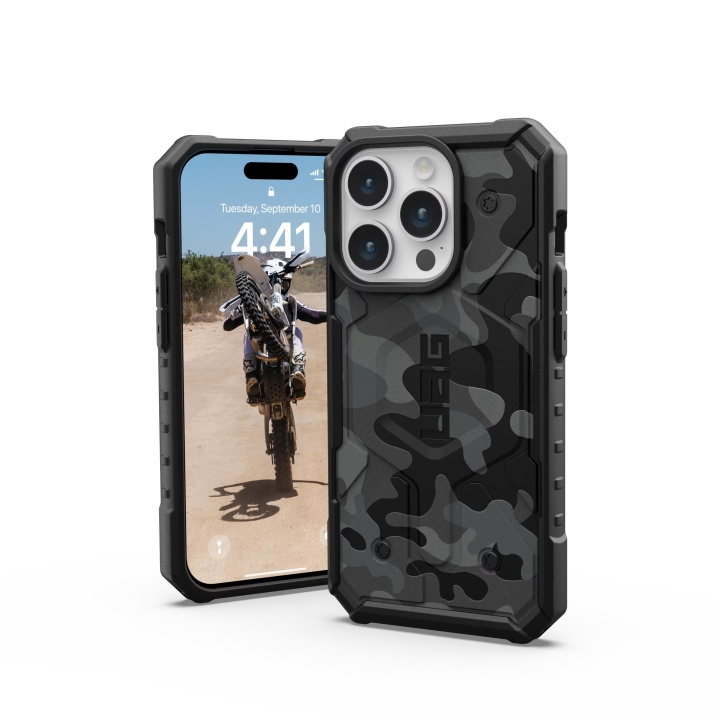 Urban Armor Gear iPhone 15 Pro Pathfinder SE - Midnight Camo in de groep SMARTPHONE & TABLETS / Mobielbescherming / Apple / iPhone 15 bij TP E-commerce Nordic AB (C59757)