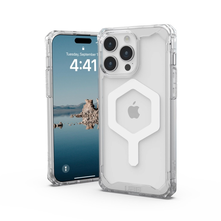 Urban Armor Gear iPhone 15 Pro Max Plyo Magsafe - Ice/White in de groep SMARTPHONE & TABLETS / Mobielbescherming / Apple / iPhone 15 bij TP E-commerce Nordic AB (C59794)