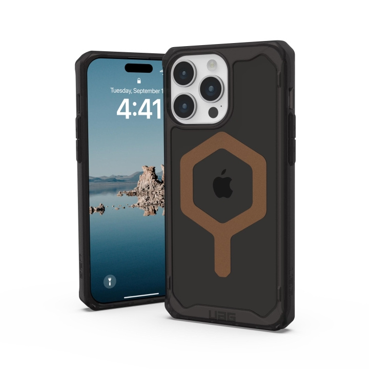 Urban Armor Gear iPhone 15 Pro Max Plyo Magsafe - Black/Bronze in de groep SMARTPHONE & TABLETS / Mobielbescherming / Apple / iPhone 15 bij TP E-commerce Nordic AB (C59804)