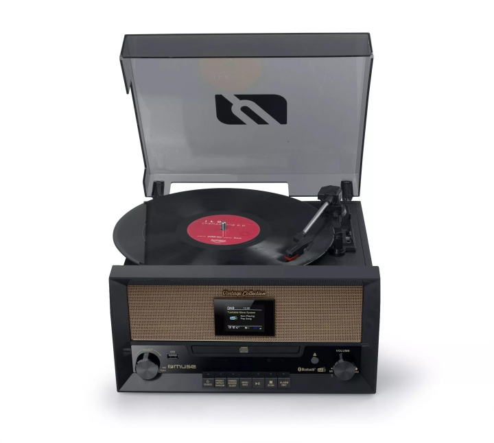 MUSE MT-110 DAB Turntable Micro DAB+ FM BT CD USB Retro in de groep HOME ELECTRONICS / Audio & Beeld / Thuisbioscoop, Hifi en Draagbaar / Compacte stereo- en platenspelers bij TP E-commerce Nordic AB (C59962)