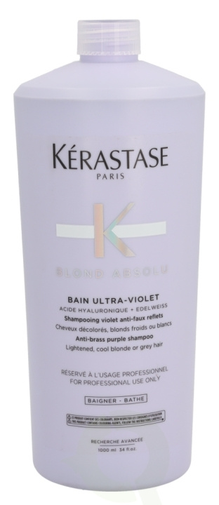 Kerastase Blond Absolu Bain Ultra-Violet Shampoo 1000 ml Anti-Brass Purple Shampoo, Lightened, Cool Blonde Or Grey Hair in de groep BEAUTY & HEALTH / Haar & Styling / Haarverzorging / Shampoo bij TP E-commerce Nordic AB (C60394)