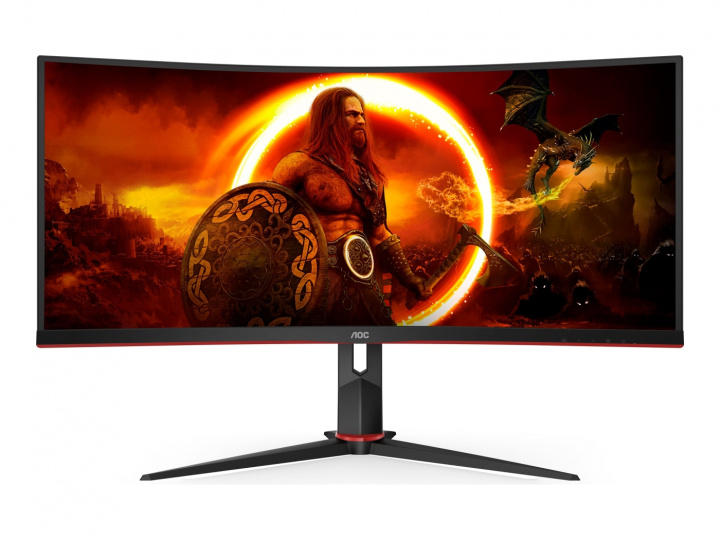 AOC Gaming CU34G2XP/BK 34 3440 x 1440 (UltraWide) HDMI DisplayPort 180Hz in de groep COMPUTERS & RANDAPPARATUUR / Computermonitor / Computermonitoren bij TP E-commerce Nordic AB (C60496)