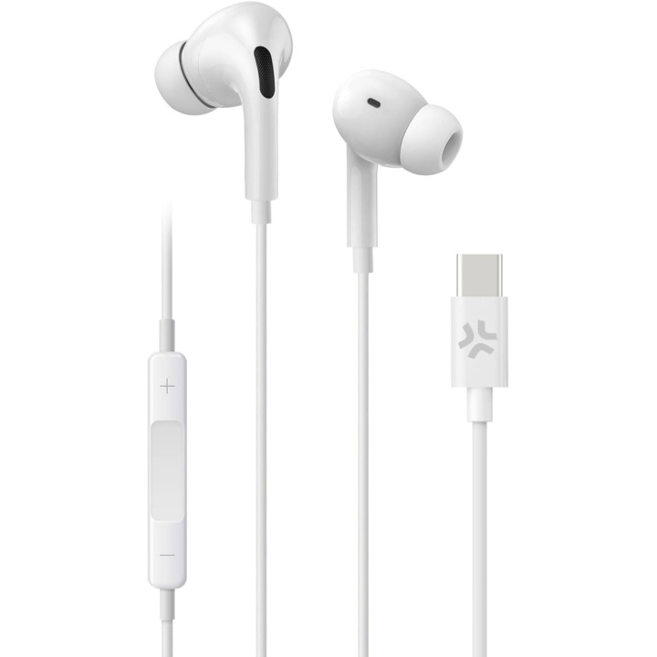 Celly UP1200 Stereoheadset In-Ear USB-C Vit in de groep HOME ELECTRONICS / Audio & Beeld / Koptelefoon & Accessoires / Koptelefoon bij TP E-commerce Nordic AB (C61389)