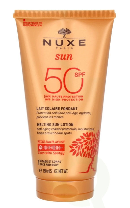 Nuxe Sun Melting Lotion High Prot. For Face SPF50 150 ml in de groep BEAUTY & HEALTH / Huidsverzorging / Zonnebank / Zonnebescherming bij TP E-commerce Nordic AB (C61481)