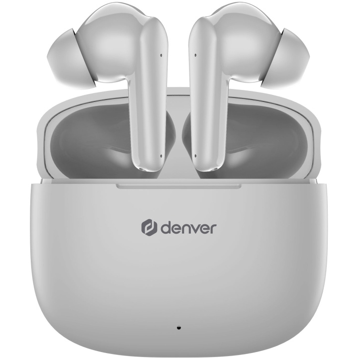 Denver TWE-48GR True wireless Bluetooth hörlur med laddetui in de groep HOME ELECTRONICS / Audio & Beeld / Koptelefoon & Accessoires / Koptelefoon bij TP E-commerce Nordic AB (C62199)